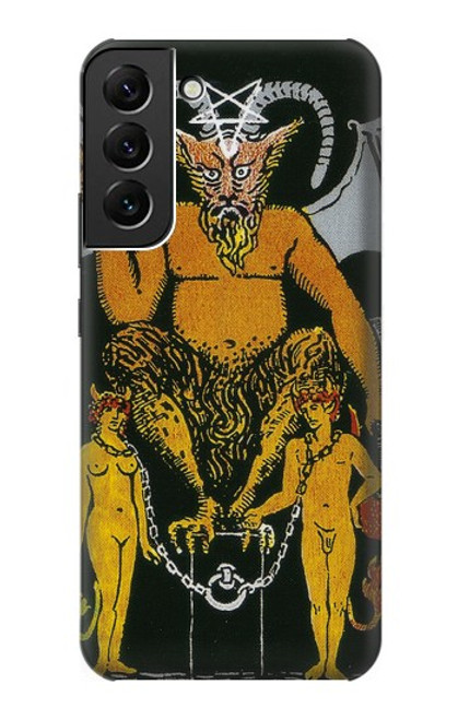 S3740 Carte de tarot le diable Etui Coque Housse pour Samsung Galaxy S22 Plus