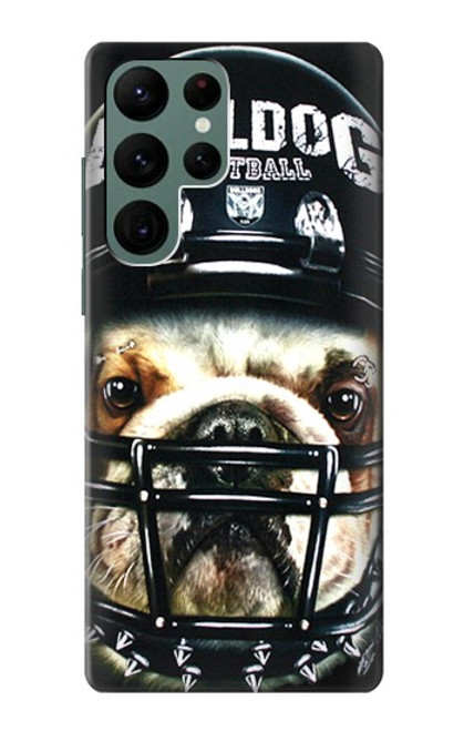 S0098 Bouledogue Football américain Etui Coque Housse pour Samsung Galaxy S22 Ultra