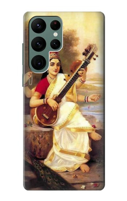 S1420 Saraswati déesse hindoue Etui Coque Housse pour Samsung Galaxy S22 Ultra