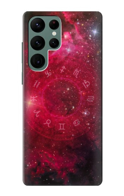 S3368 Zodiaque Rouge Galaxie Etui Coque Housse pour Samsung Galaxy S22 Ultra