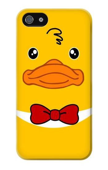 S2760 Yellow Duck Tuxedo Cartoon Etui Coque Housse pour iPhone 5 5S SE