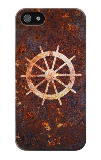 S2766 Ship Wheel Rusty Texture Etui Coque Housse pour iPhone 5 5S SE