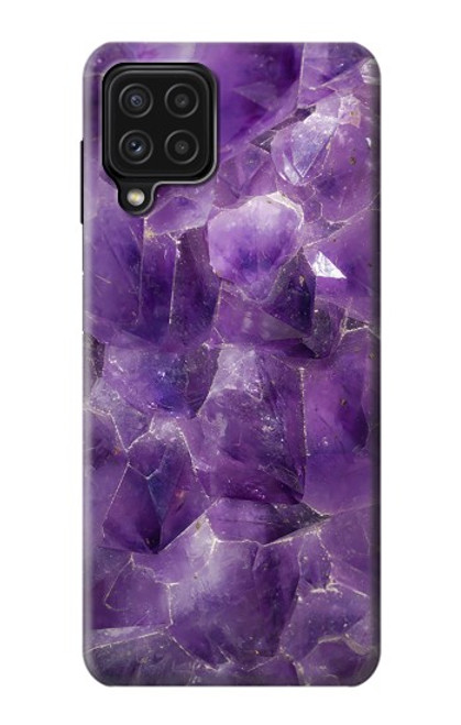 S3713 Graphique violet améthyste à quartz imprimé Etui Coque Housse pour Samsung Galaxy M22