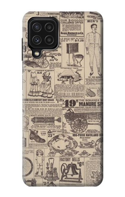 S3819 Papier Vintage rétro Etui Coque Housse pour Samsung Galaxy M22