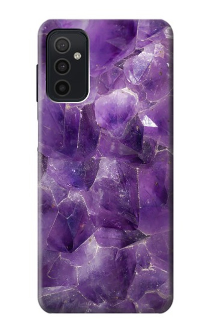 S3713 Graphique violet améthyste à quartz imprimé Etui Coque Housse pour Samsung Galaxy M52 5G