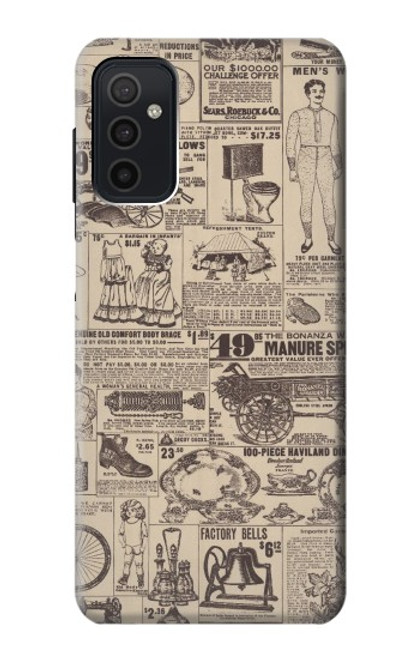 S3819 Papier Vintage rétro Etui Coque Housse pour Samsung Galaxy M52 5G