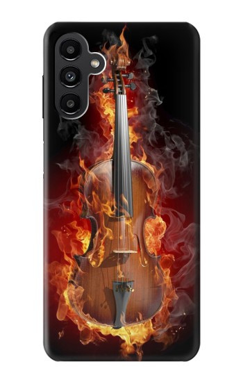 S0864 Violon feu Etui Coque Housse pour Samsung Galaxy A13 5G