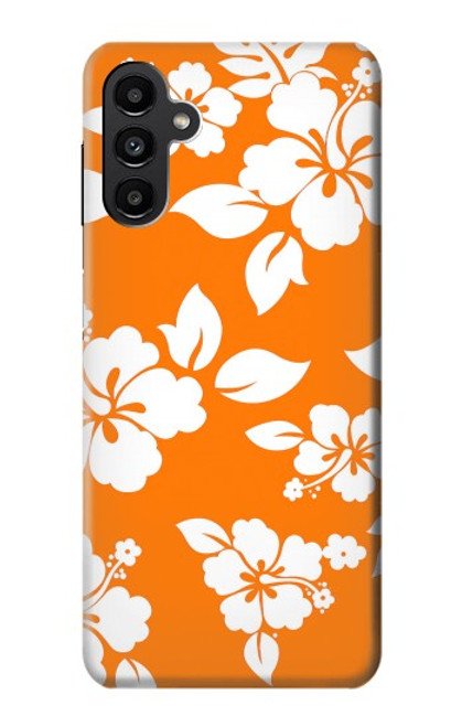 S2245 Hawai Hibiscus Motif orange Etui Coque Housse pour Samsung Galaxy A13 5G