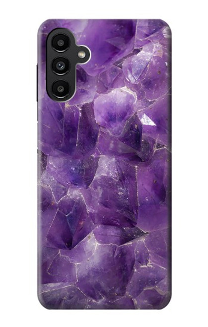 S3713 Graphique violet améthyste à quartz imprimé Etui Coque Housse pour Samsung Galaxy A13 5G