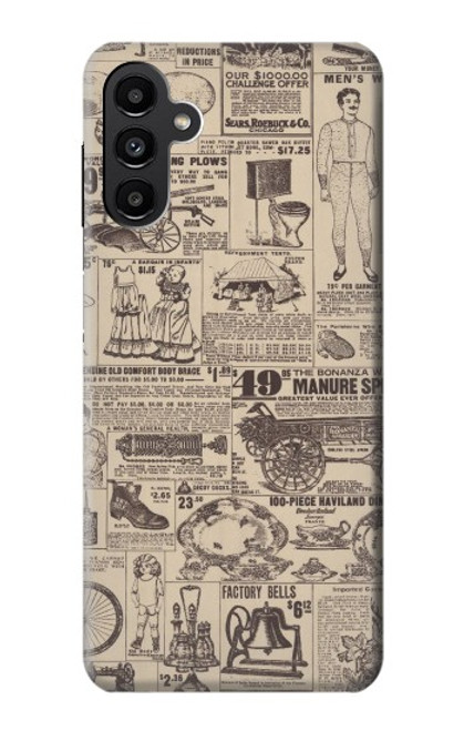 S3819 Papier Vintage rétro Etui Coque Housse pour Samsung Galaxy A13 5G