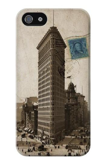 S2832 New York 1903 Flatiron Building Postcard Etui Coque Housse pour iPhone 5 5S SE