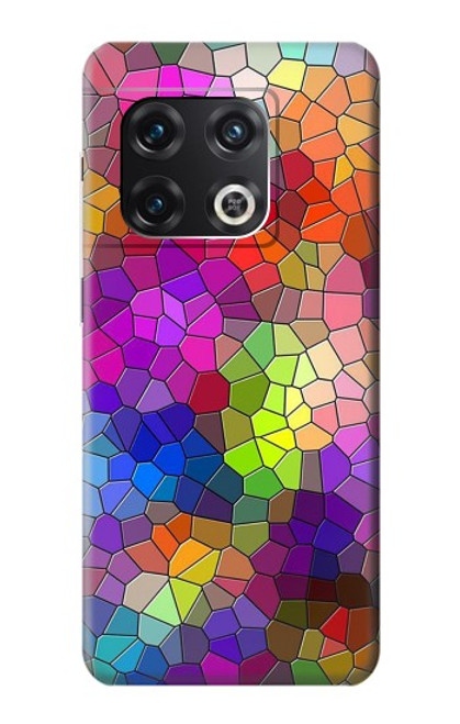 S3677 Mosaïques de briques colorées Etui Coque Housse pour OnePlus 10 Pro