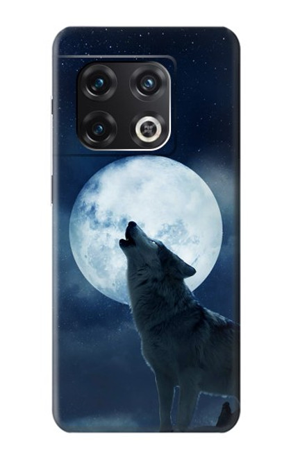 S3693 Pleine lune du loup blanc sinistre Etui Coque Housse pour OnePlus 10 Pro