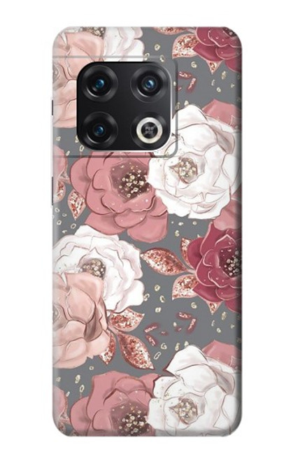 S3716 Motif floral rose Etui Coque Housse pour OnePlus 10 Pro