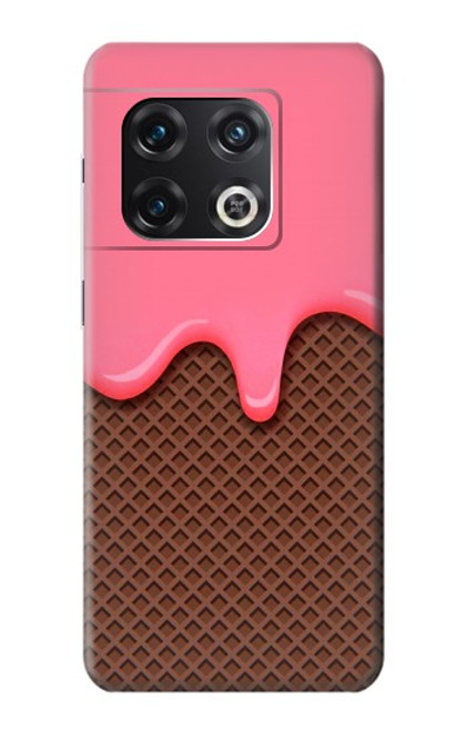 S3754 Cornet de crème glacée à la fraise Etui Coque Housse pour OnePlus 10 Pro