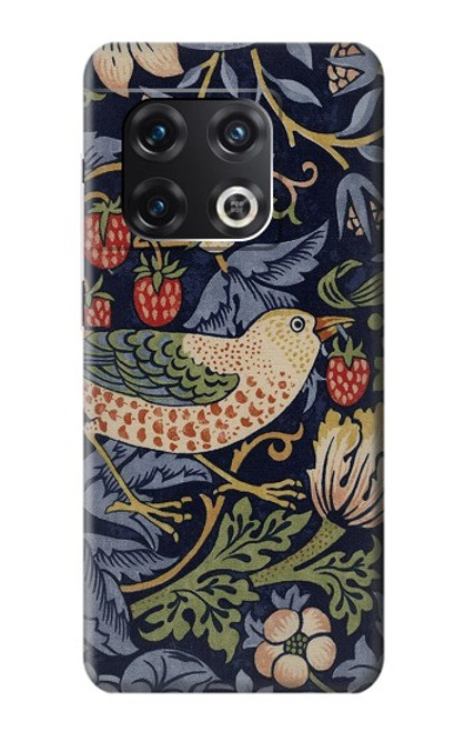 S3791 William Morris Strawberry Thief Fabric Etui Coque Housse pour OnePlus 10 Pro