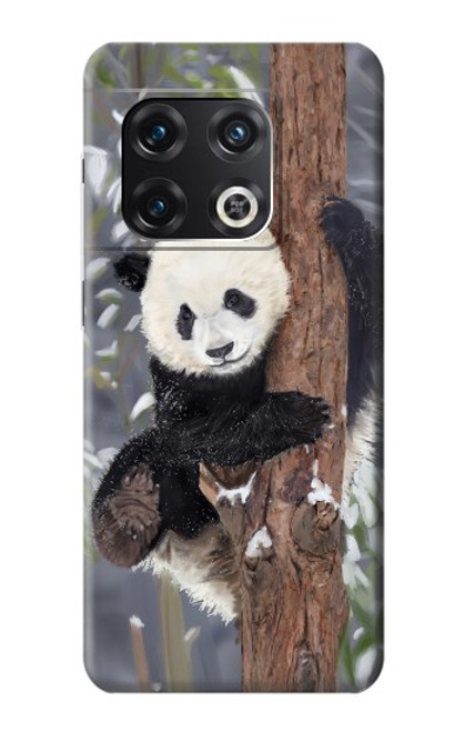 S3793 Peinture de neige mignon bébé panda Etui Coque Housse pour OnePlus 10 Pro