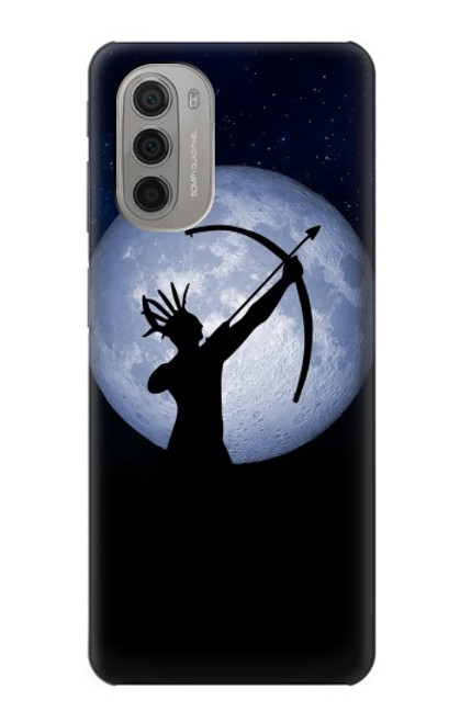 S3489 Indian Lune Chasseur Etui Coque Housse pour Motorola Moto G51 5G