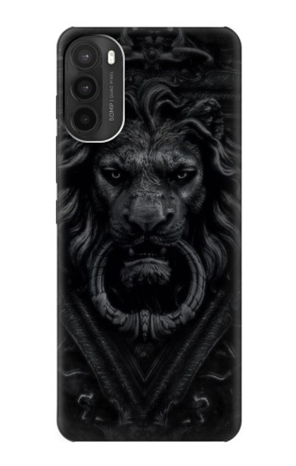 S3619 Lion noir gothique Etui Coque Housse pour Motorola Moto G71 5G