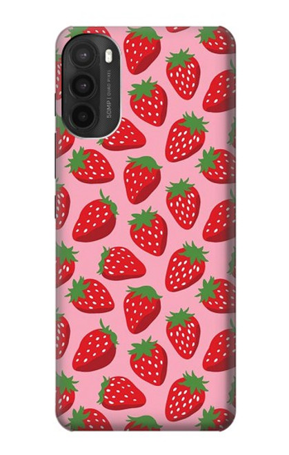 S3719 Modèle de fraise Etui Coque Housse pour Motorola Moto G71 5G