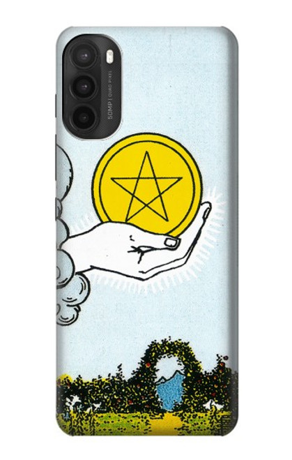 S3722 Carte de tarot Pièces de l'As des Pentacles Etui Coque Housse pour Motorola Moto G71 5G