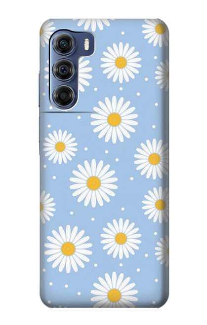 S3681 Motif de fleurs de marguerite Etui Coque Housse pour Motorola Edge S30