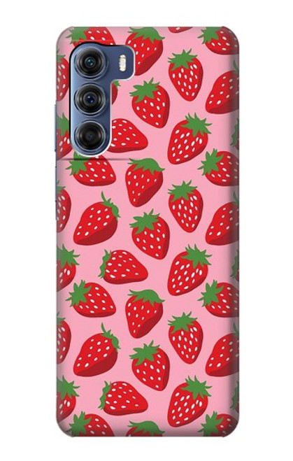 S3719 Modèle de fraise Etui Coque Housse pour Motorola Edge S30