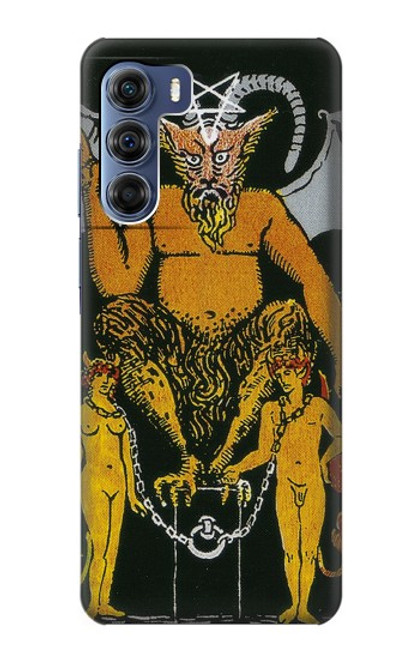 S3740 Carte de tarot le diable Etui Coque Housse pour Motorola Edge S30