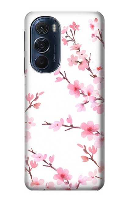 S3707 Fleur de cerisier rose fleur de printemps Etui Coque Housse pour Motorola Edge X30
