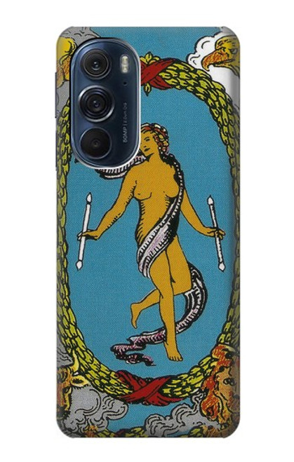 S3746 Carte de tarot le monde Etui Coque Housse pour Motorola Edge X30