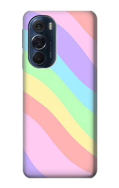 S3810 Vague d'été licorne pastel Etui Coque Housse pour Motorola Edge X30