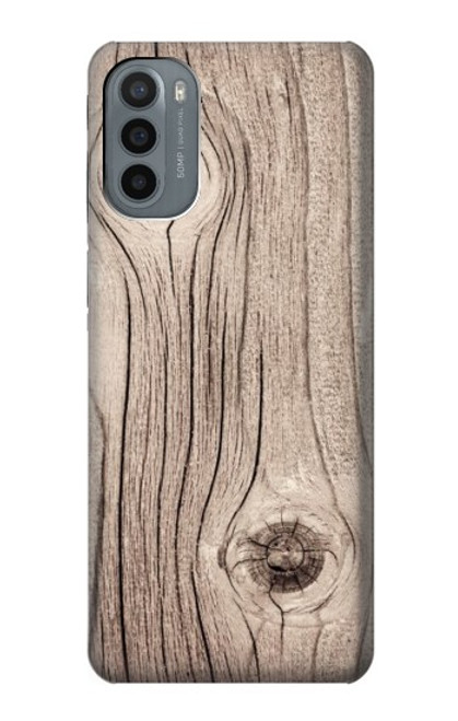 S3822 Graphique de la texture du bois imprimé Etui Coque Housse pour Motorola Moto G31