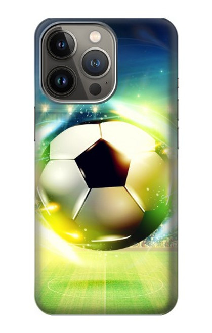 S3844 Ballon de football de football rougeoyant Etui Coque Housse pour iPhone 13 Pro