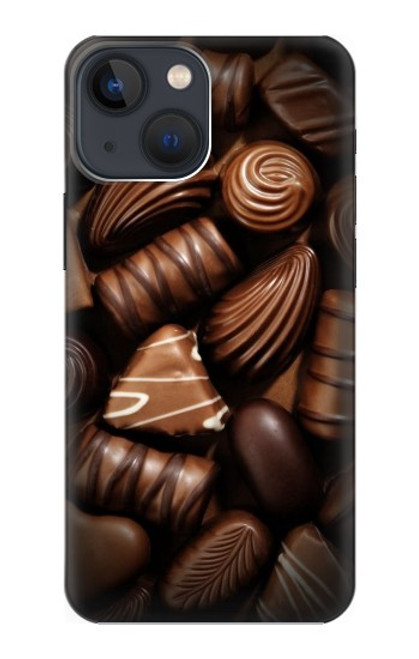 S3840 Amateurs de chocolat au lait au chocolat noir Etui Coque Housse pour iPhone 13 mini