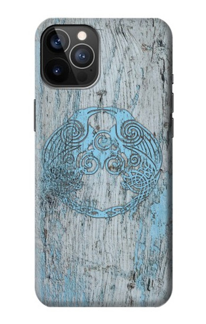 S3829 Huginn et Muninn Twin Ravens Norse Etui Coque Housse pour iPhone 12, iPhone 12 Pro