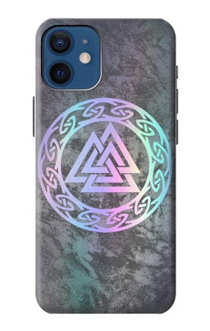 S3833 Valknut Odin Wotans Noeud Hrungnir Coeur Etui Coque Housse pour iPhone 12 mini