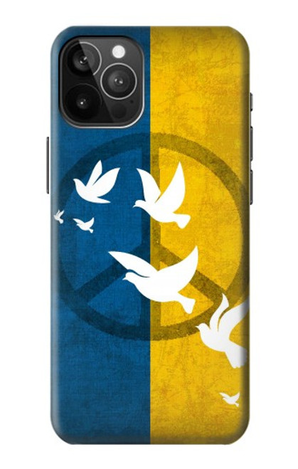 S3857 Colombe de la paix drapeau ukrainien Etui Coque Housse pour iPhone 12 Pro Max
