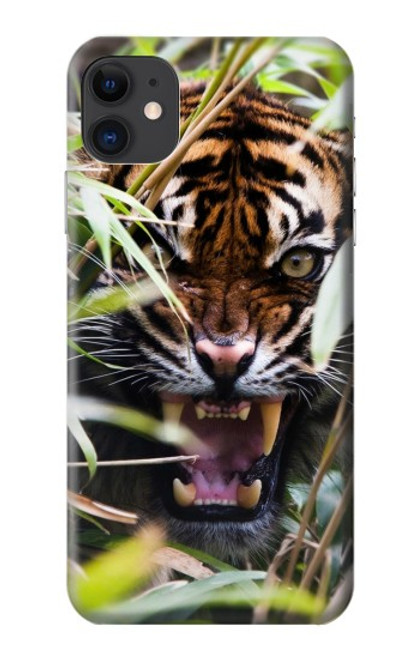 S3838 Tigre du Bengale qui aboie Etui Coque Housse pour iPhone 11