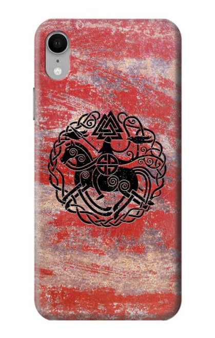 S3831 Symbole antique nordique viking Etui Coque Housse pour iPhone XR