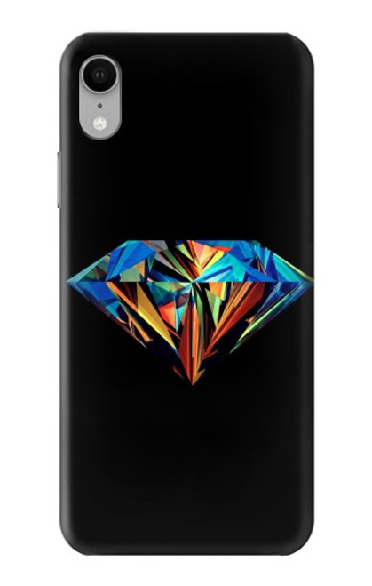 S3842 Diamant coloré abstrait Etui Coque Housse pour iPhone XR