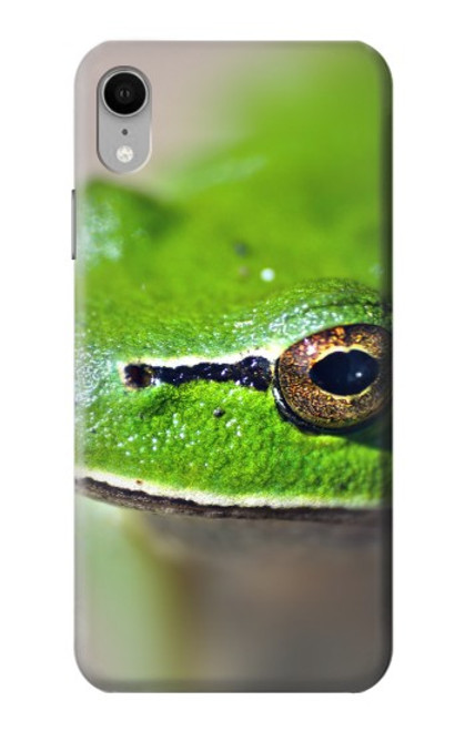 S3845 Grenouille verte Etui Coque Housse pour iPhone XR