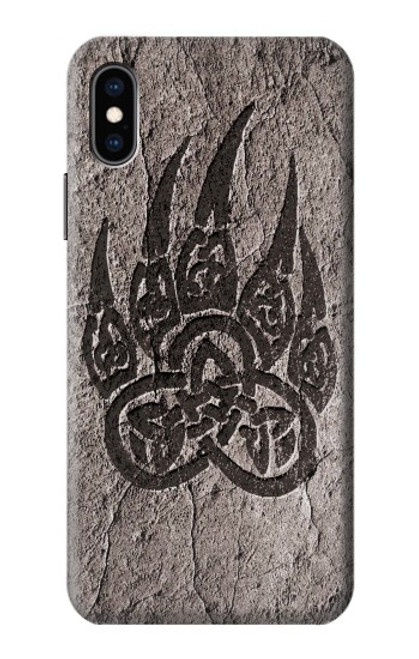 S3832 Patte d'ours nordique viking Berserkers Rock Etui Coque Housse pour iPhone X, iPhone XS