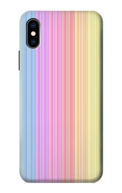 S3849 Couleurs verticales colorées Etui Coque Housse pour iPhone X, iPhone XS