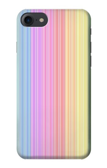 S3849 Couleurs verticales colorées Etui Coque Housse pour iPhone 7, iPhone 8, iPhone SE (2020) (2022)