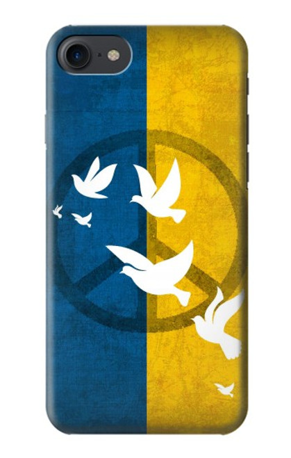 S3857 Colombe de la paix drapeau ukrainien Etui Coque Housse pour iPhone 7, iPhone 8, iPhone SE (2020) (2022)