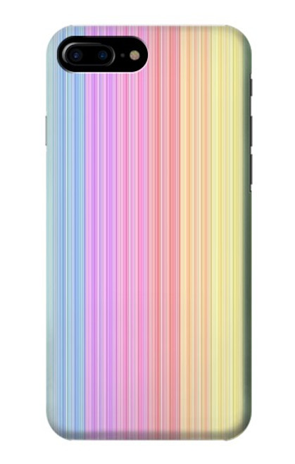 S3849 Couleurs verticales colorées Etui Coque Housse pour iPhone 7 Plus, iPhone 8 Plus