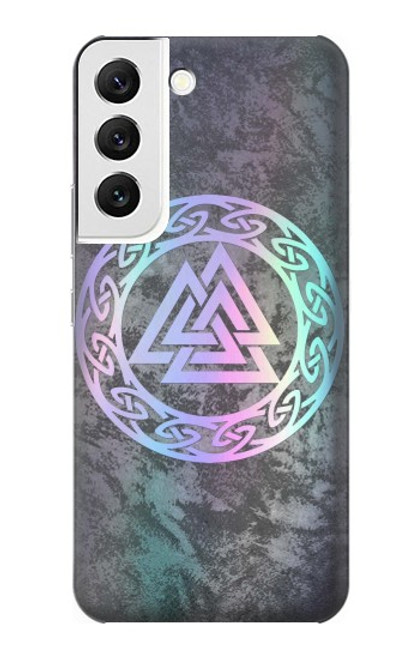 S3833 Valknut Odin Wotans Noeud Hrungnir Coeur Etui Coque Housse pour Samsung Galaxy S22