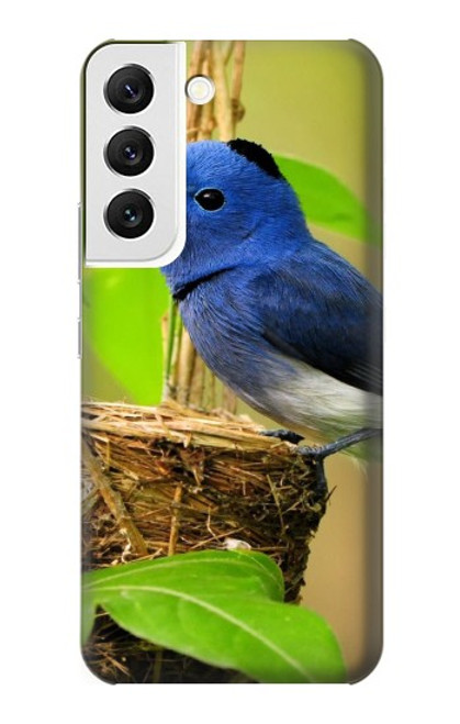 S3839 Oiseau bleu du bonheur Oiseau bleu Etui Coque Housse pour Samsung Galaxy S22