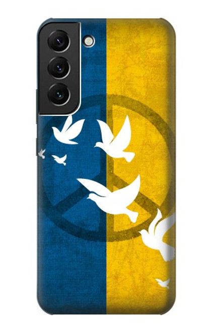 S3857 Colombe de la paix drapeau ukrainien Etui Coque Housse pour Samsung Galaxy S22 Plus
