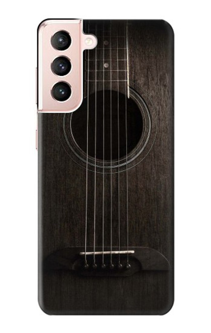 S3834 Guitare noire Old Woods Etui Coque Housse pour Samsung Galaxy S21 5G